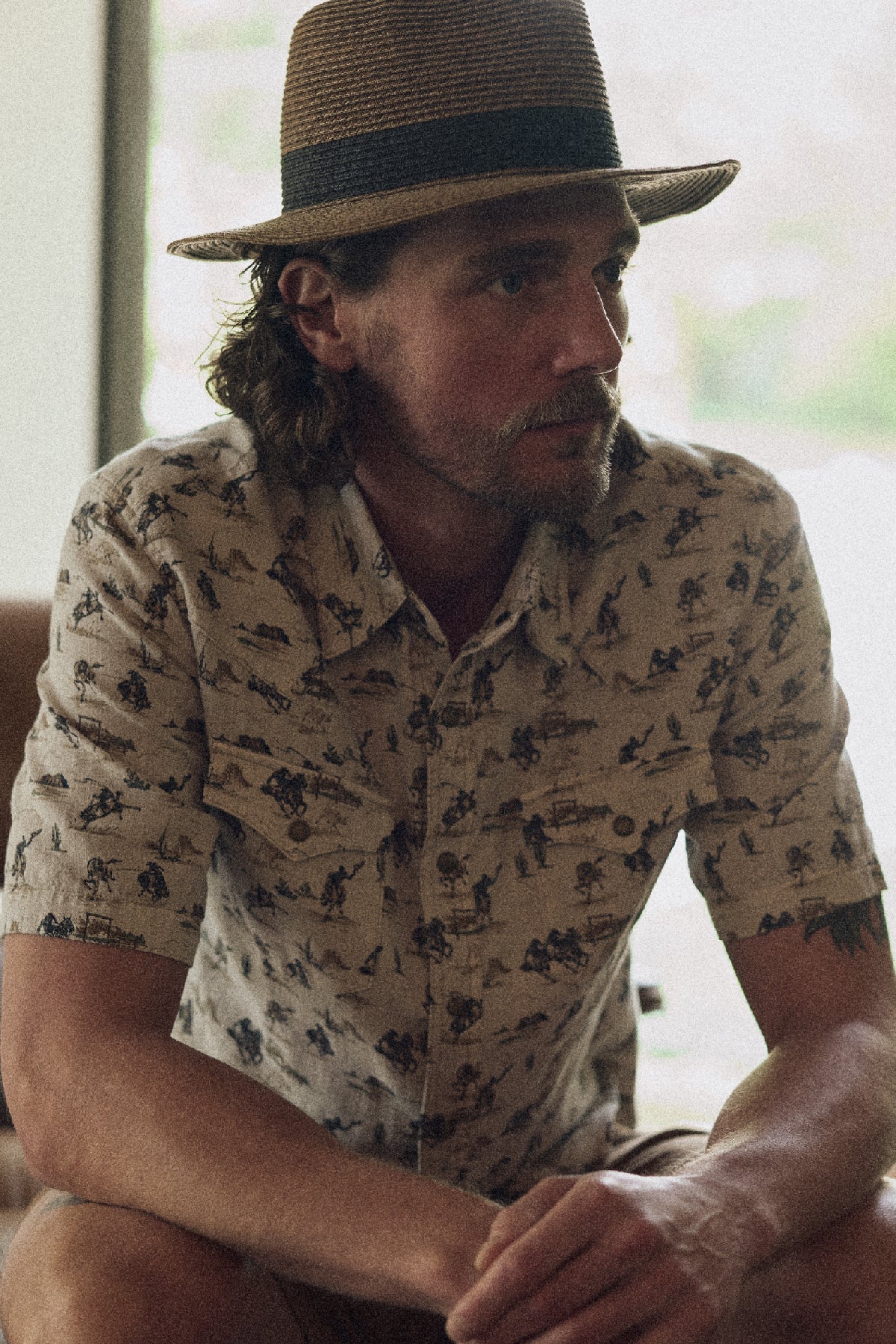 ARLINGTON - CROSSHATCH WESTERN PRINT SHIRT