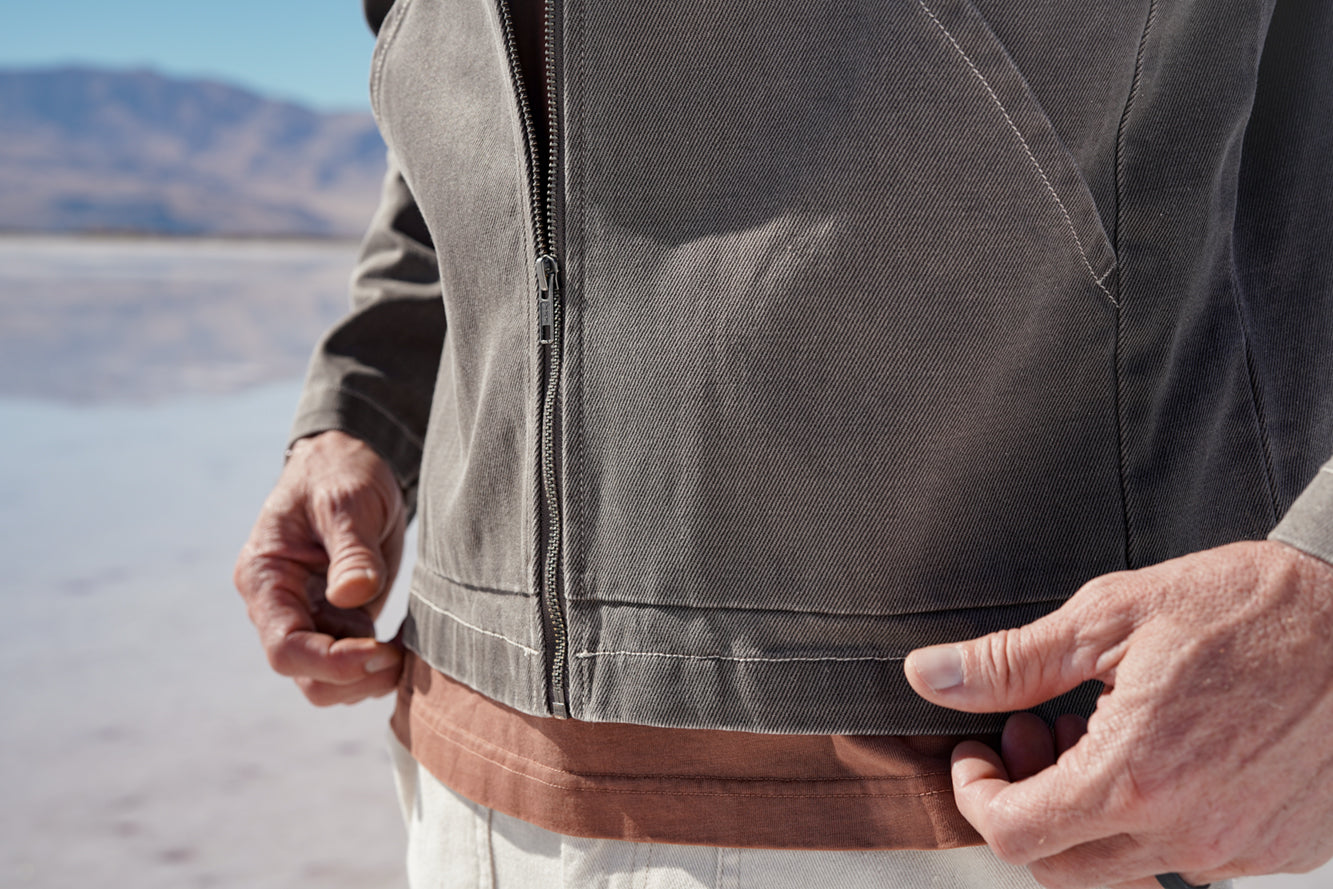 EASTON - WASHED HEAVY TWILL ZIP JACKET