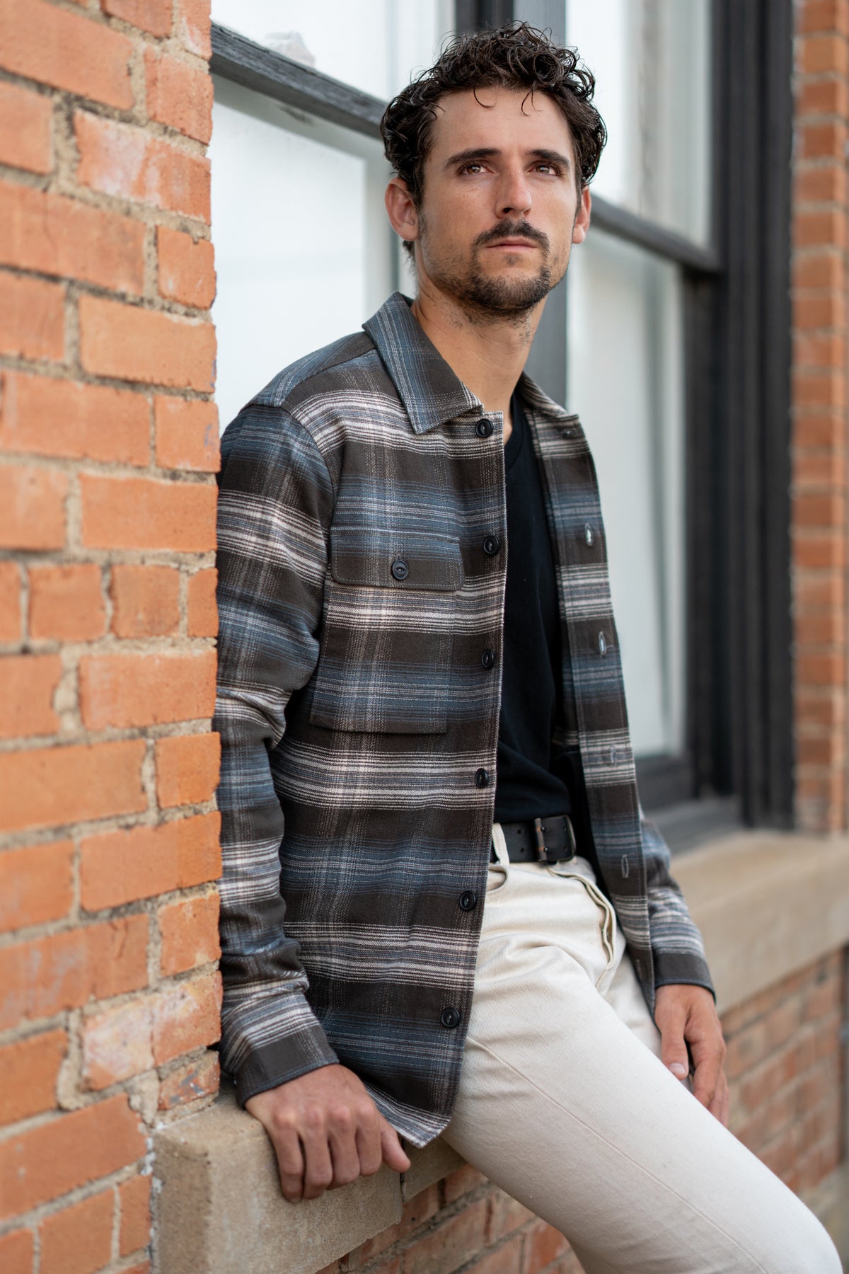 EASTMAN  Brushed Stretch Flannel Shirtjacket