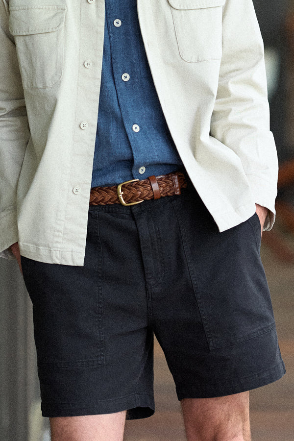 IAN - GARMENT OVERDYED CANVAS SHORT