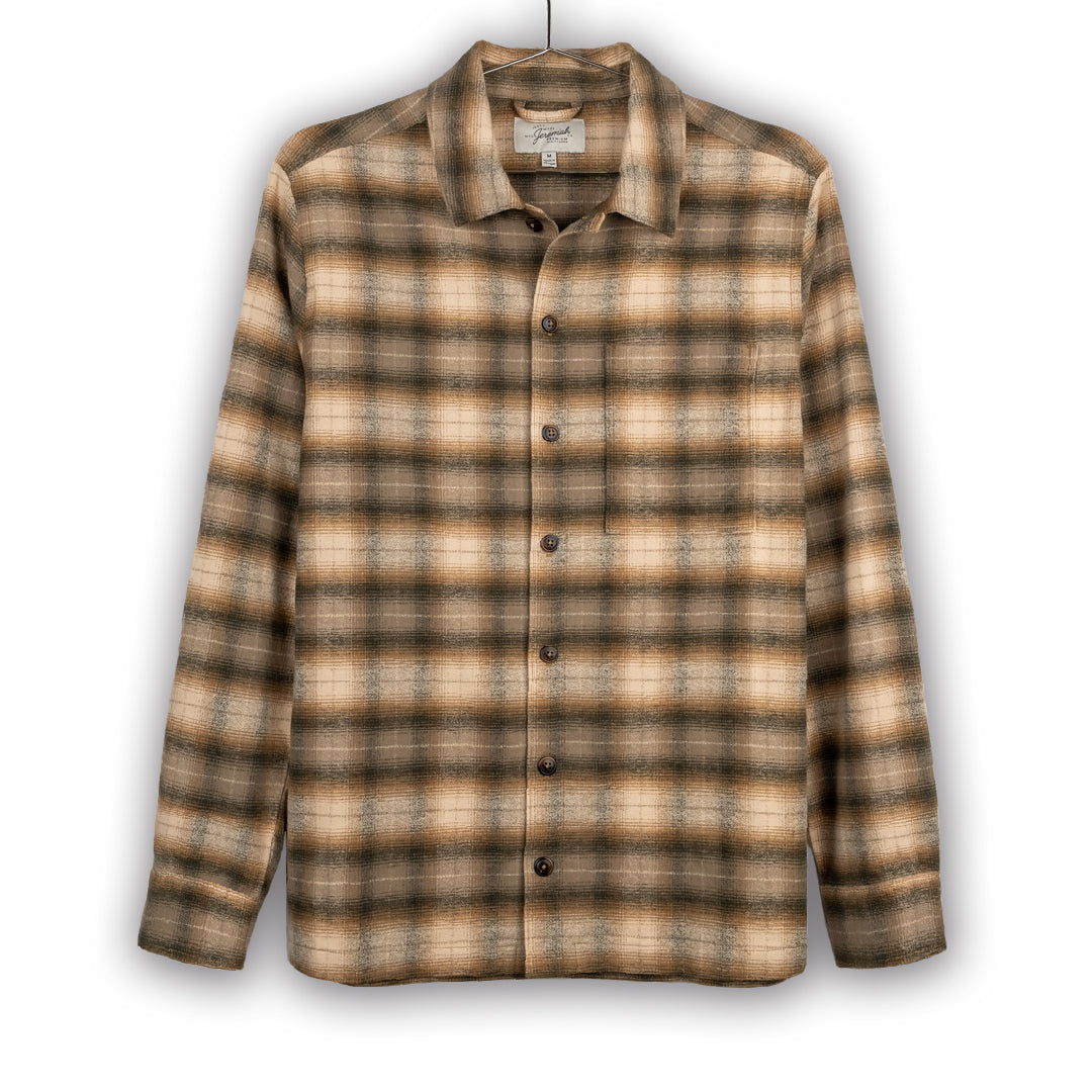 MANNING Brushed Crepe Plaid Shirt