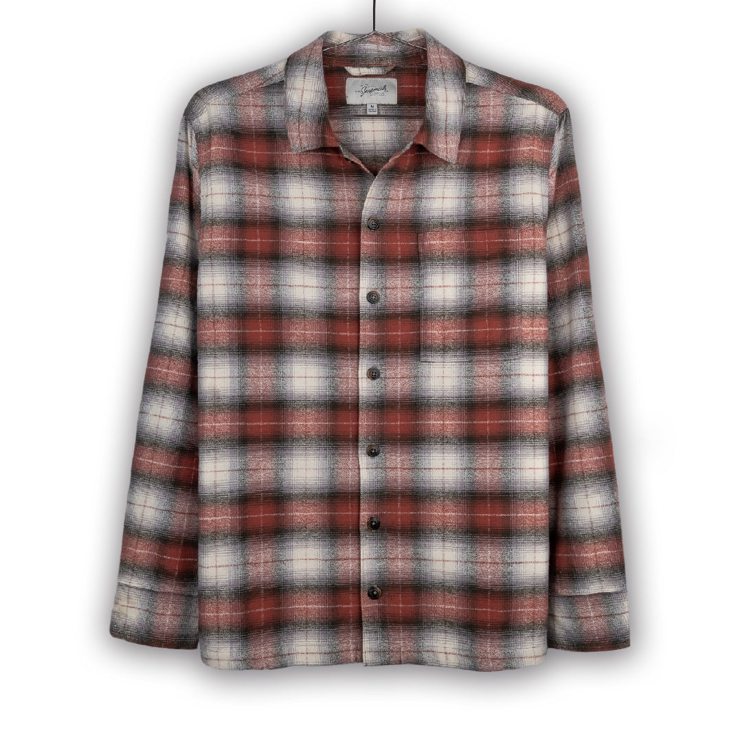 MANNING Brushed Crepe Plaid Shirt