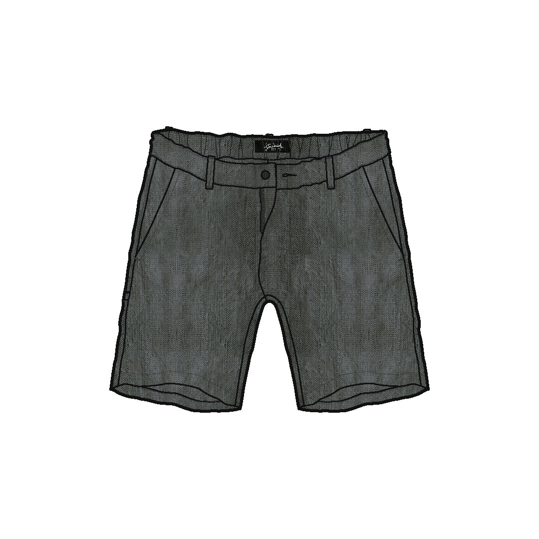 DRESDEN - LINEN COTTON HALF ELASTIC SHORT