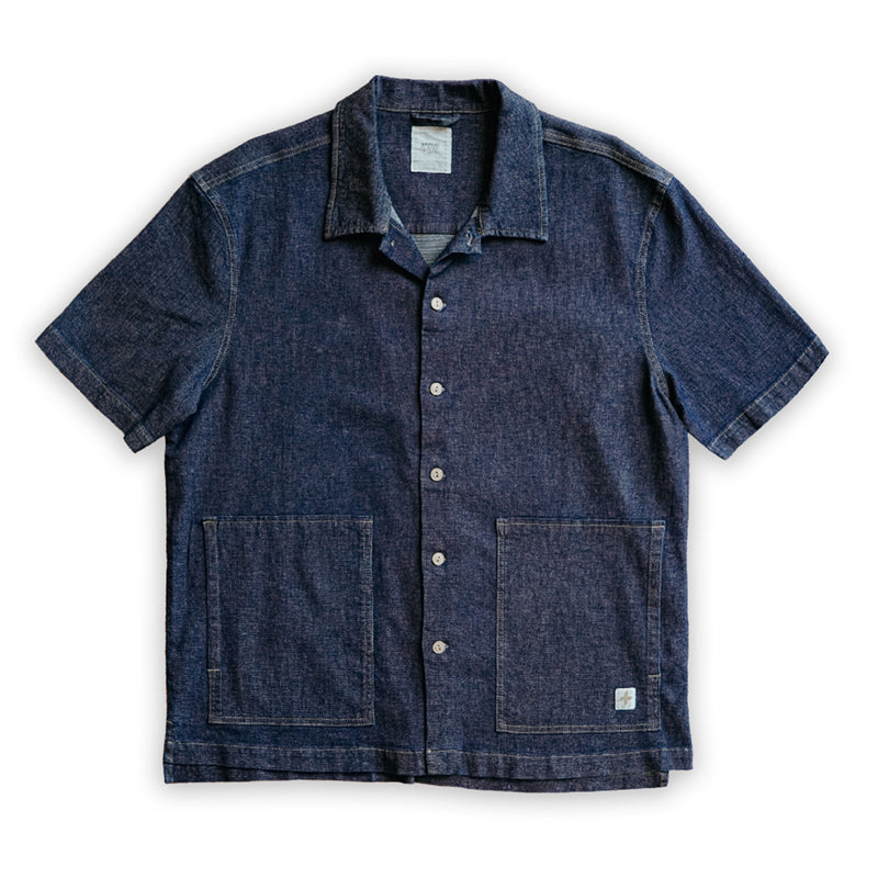 COLE - INDIGO STRETCH KNIT SHIRT