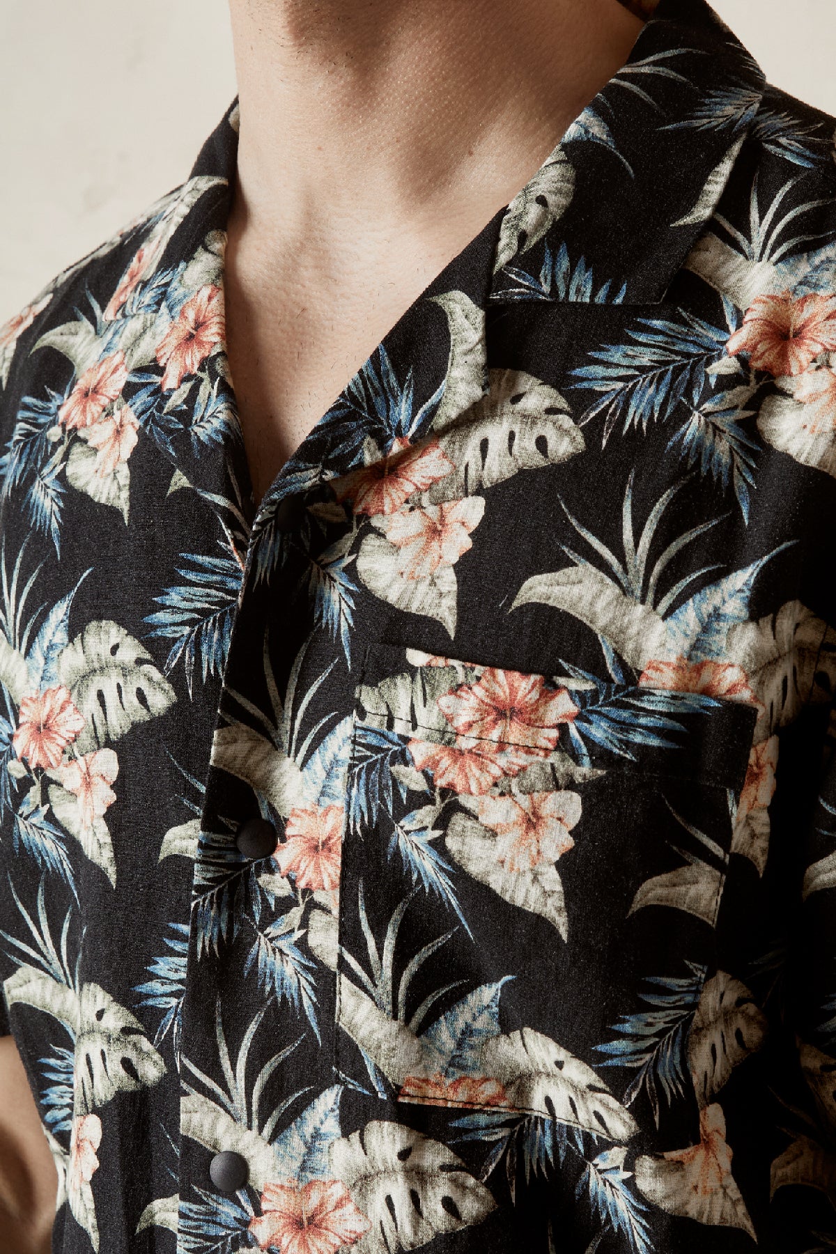 KONA Printed Linen Viscose Camp Shirt