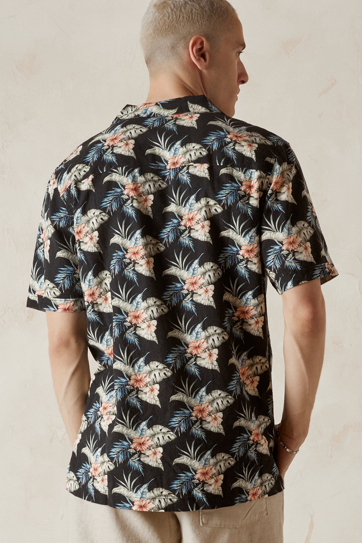 KONA Printed Linen Viscose Camp Shirt
