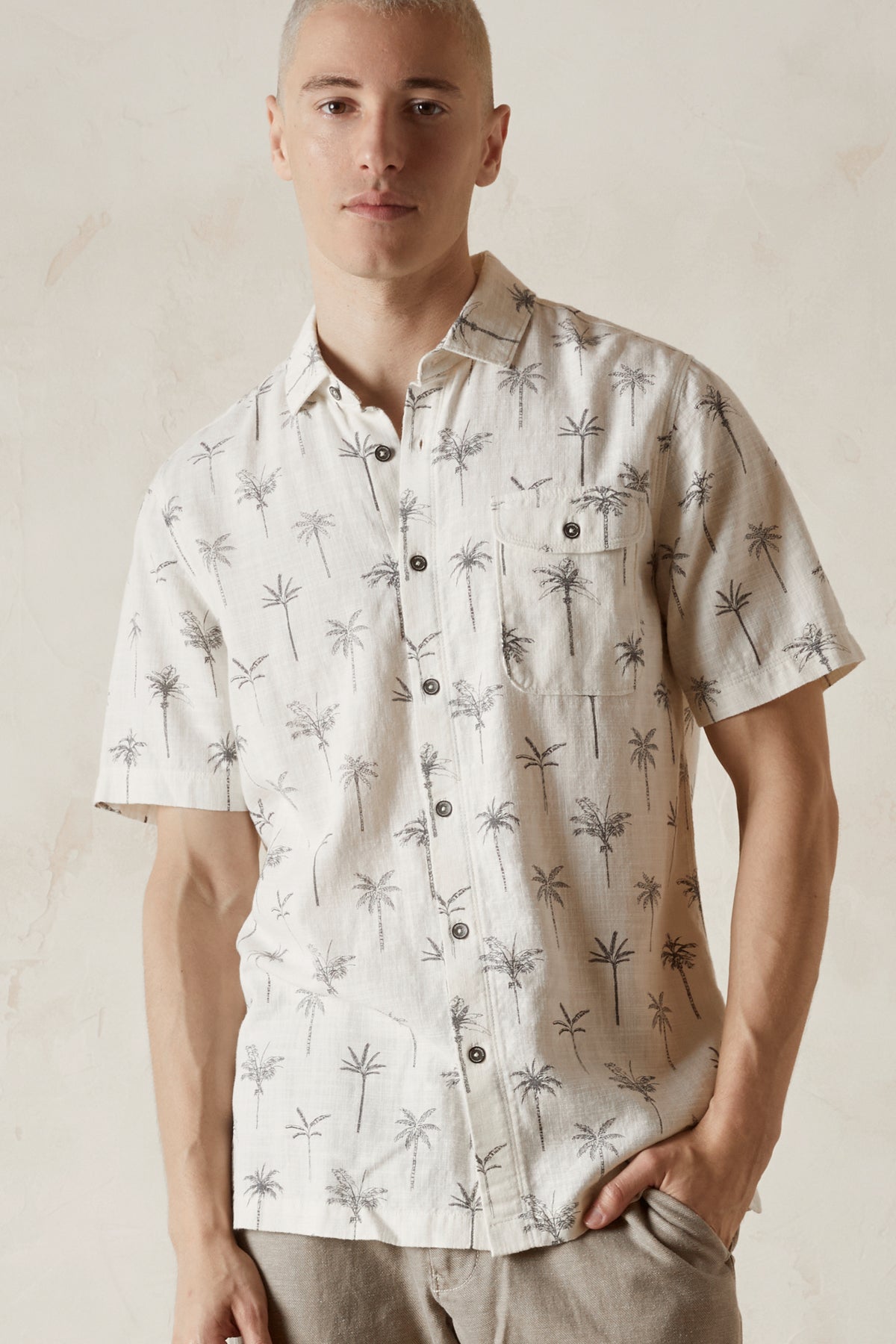 LOULU Printed Cotton Slub Shirt