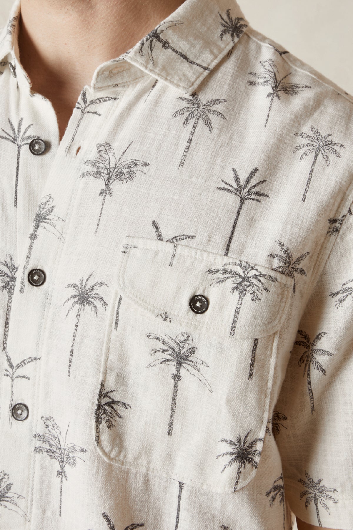 LOULU Printed Cotton Slub Shirt
