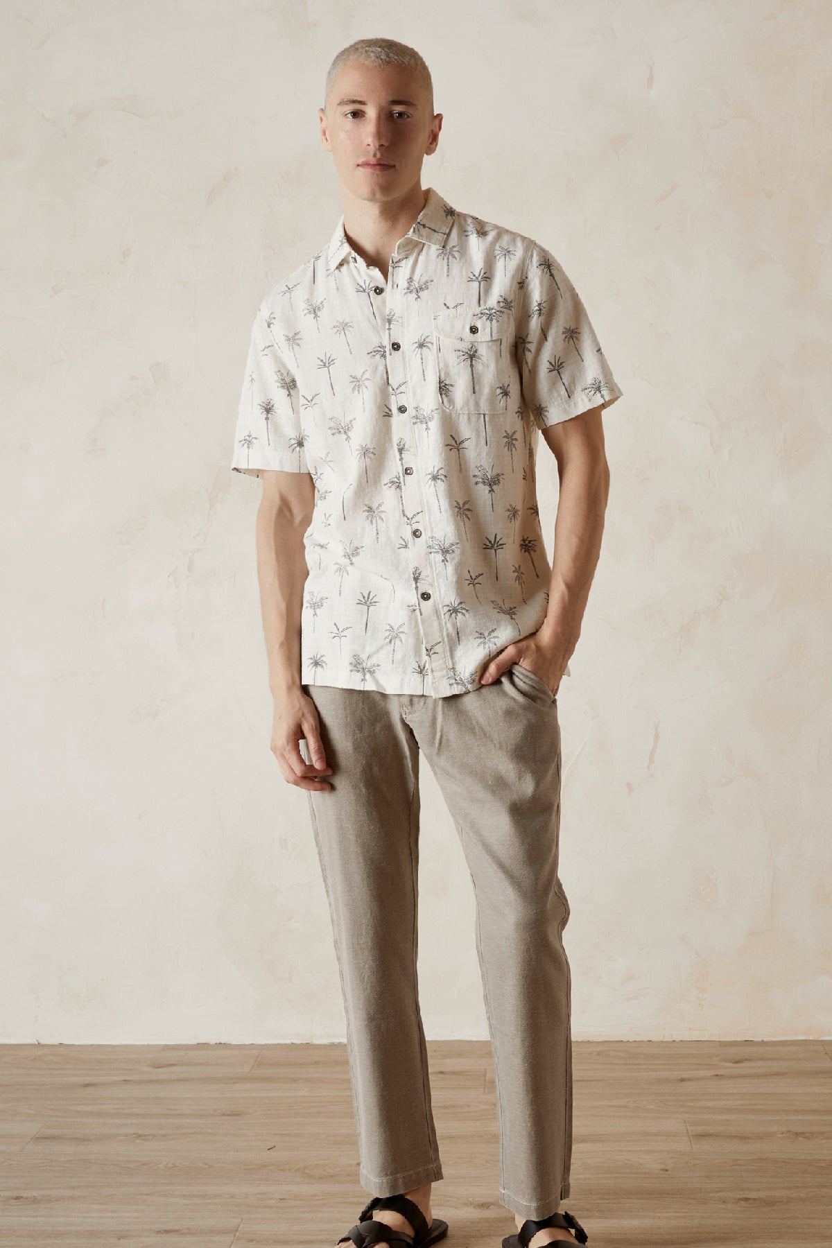 LOULU Printed Cotton Slub Shirt