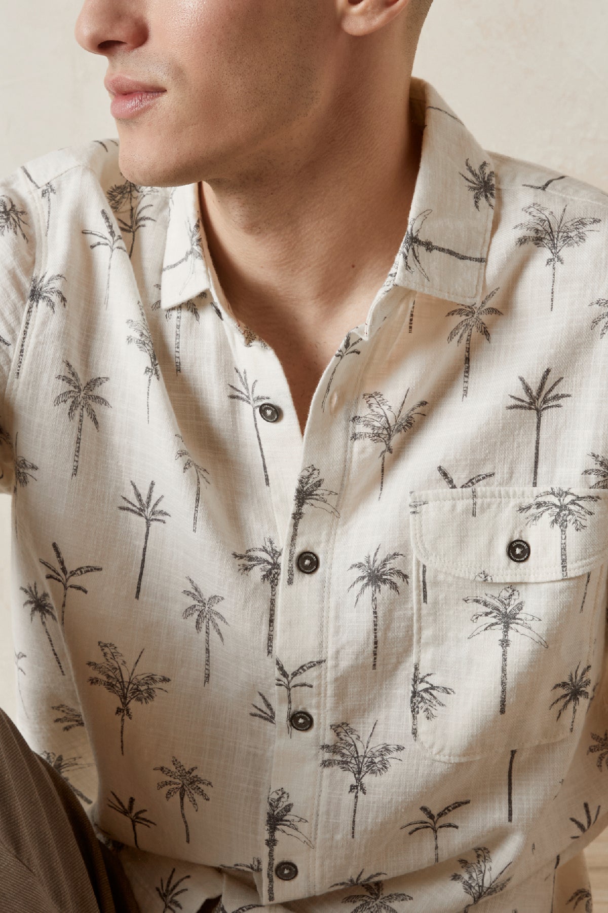 LOULU Printed Cotton Slub Shirt