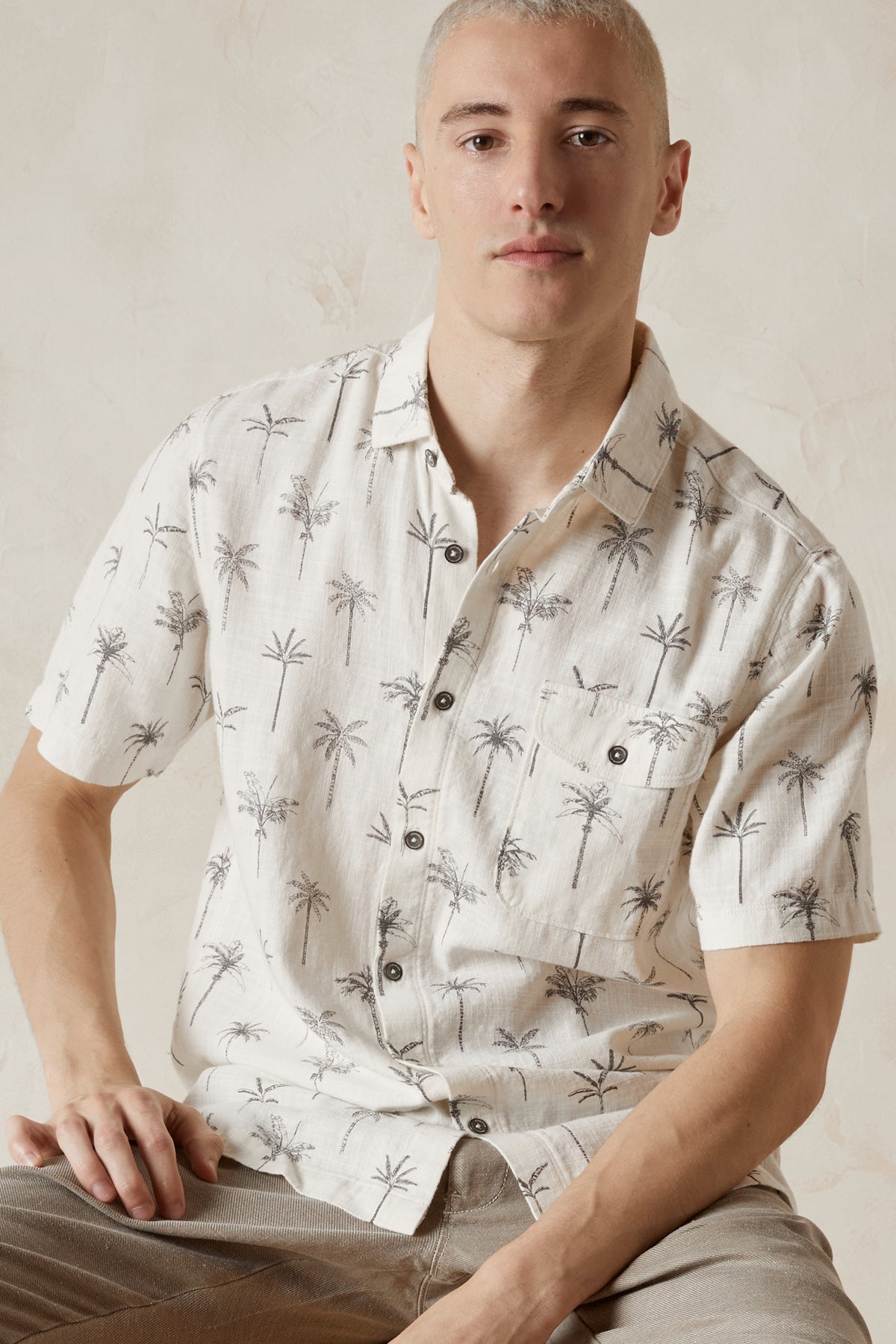 LOULU Printed Cotton Slub Shirt