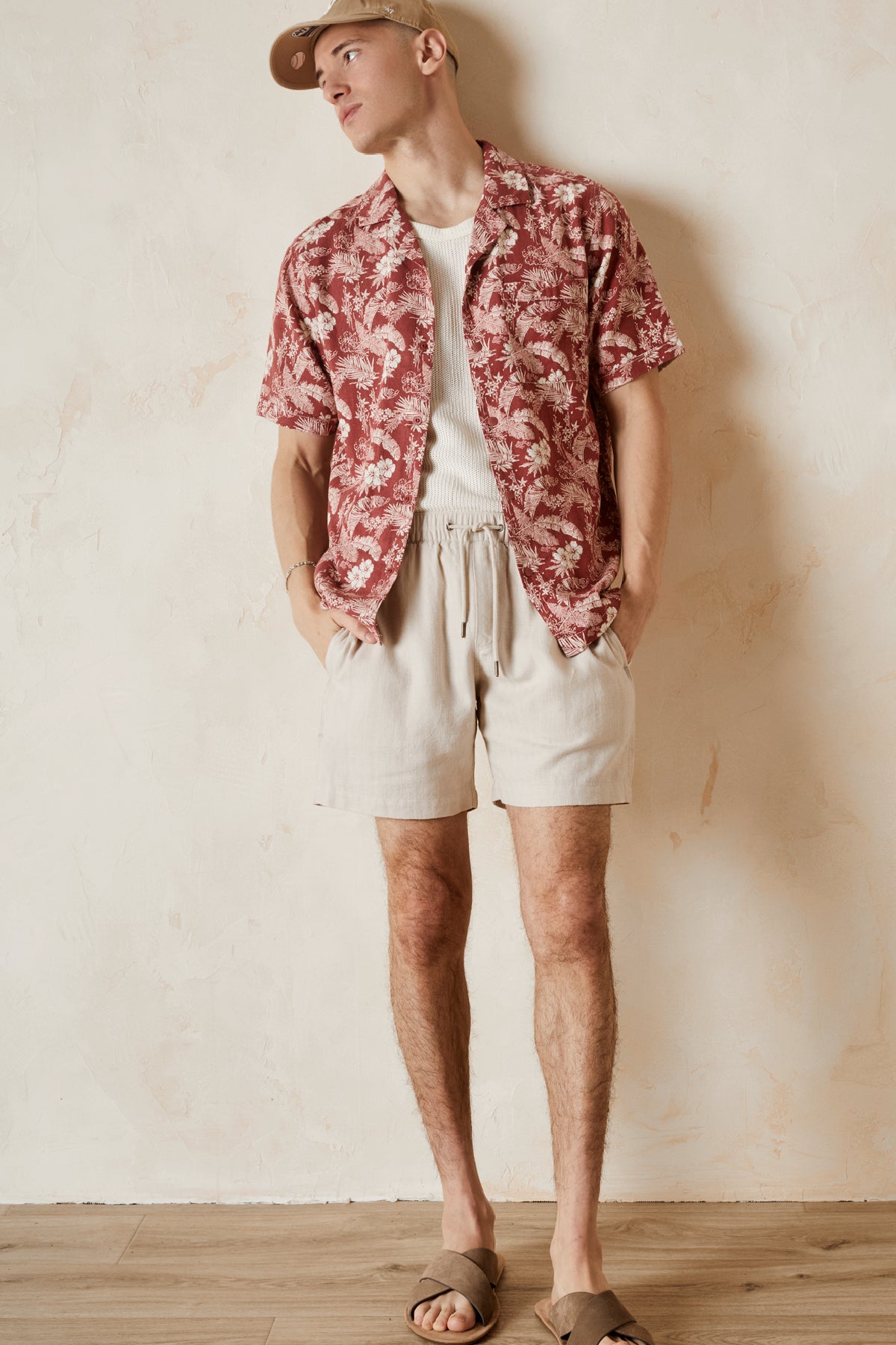 PHINEAS Linen Cotton Elastic Short