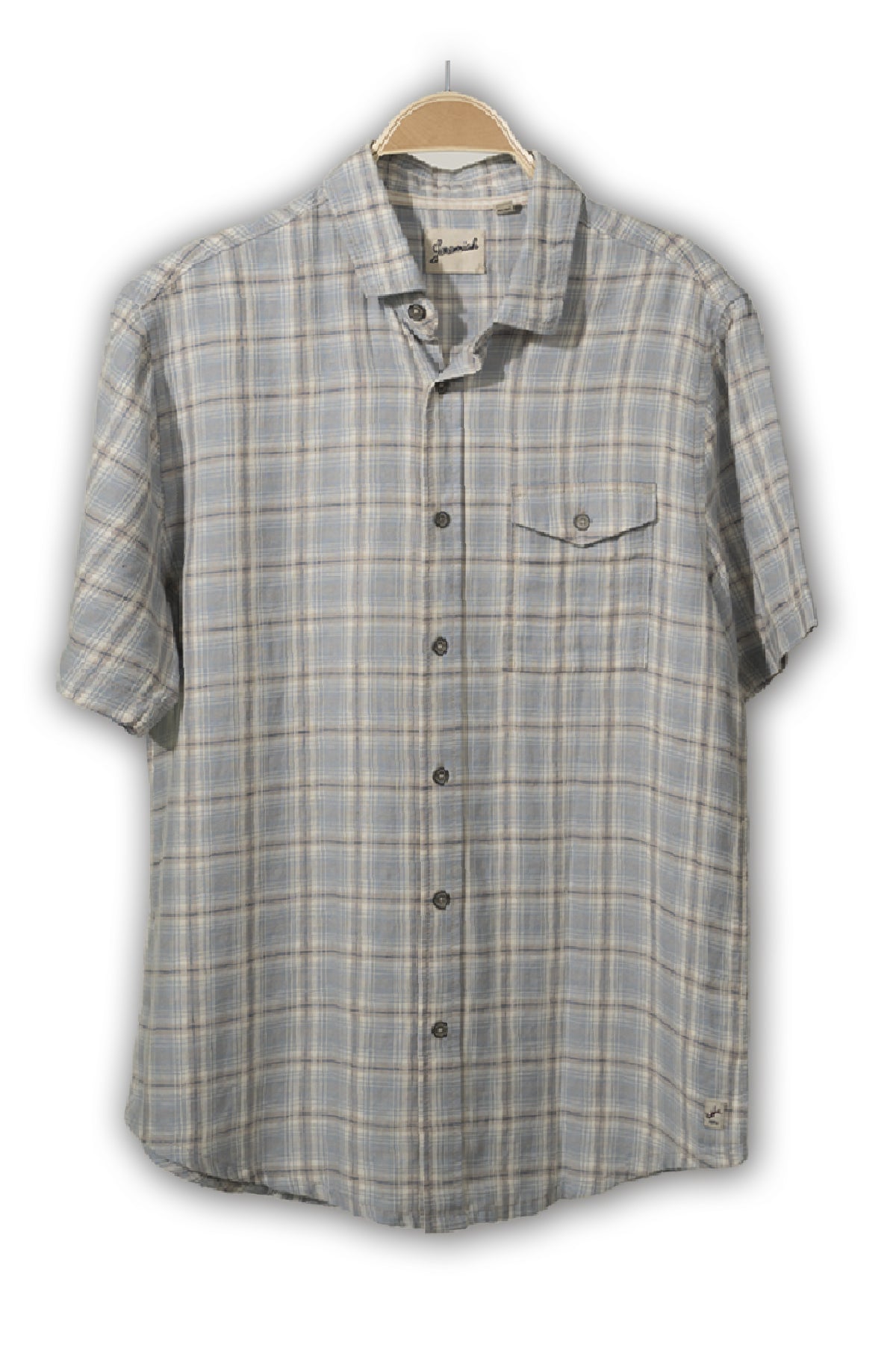 REED Cotton Linen Plaid Shirt