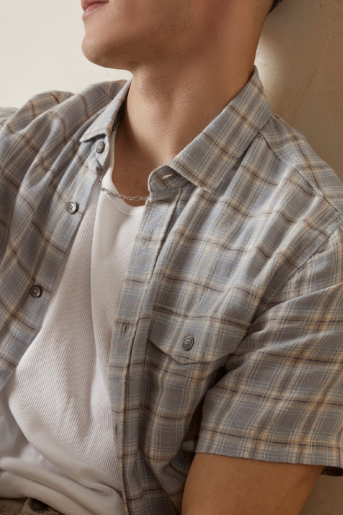 REED Cotton Linen Plaid Shirt
