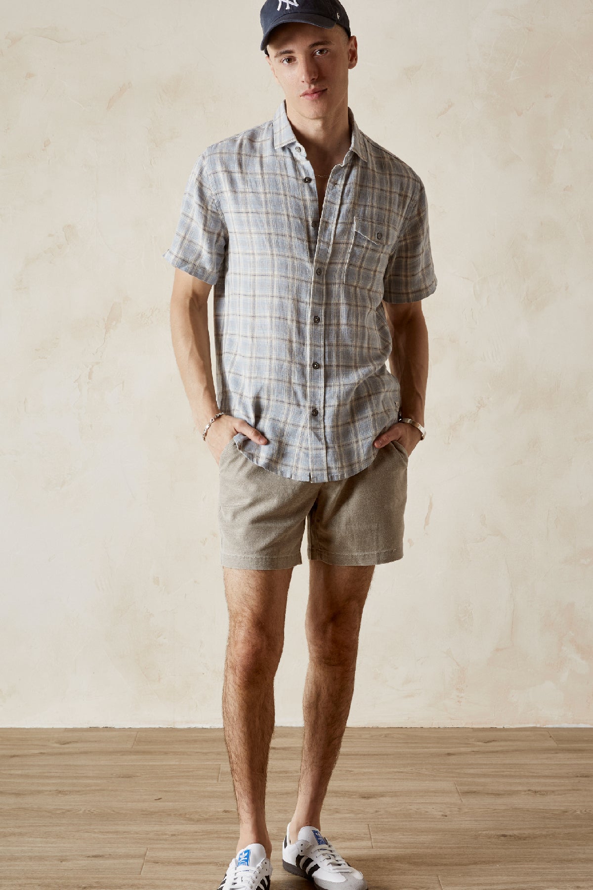 REED Cotton Linen Plaid Shirt