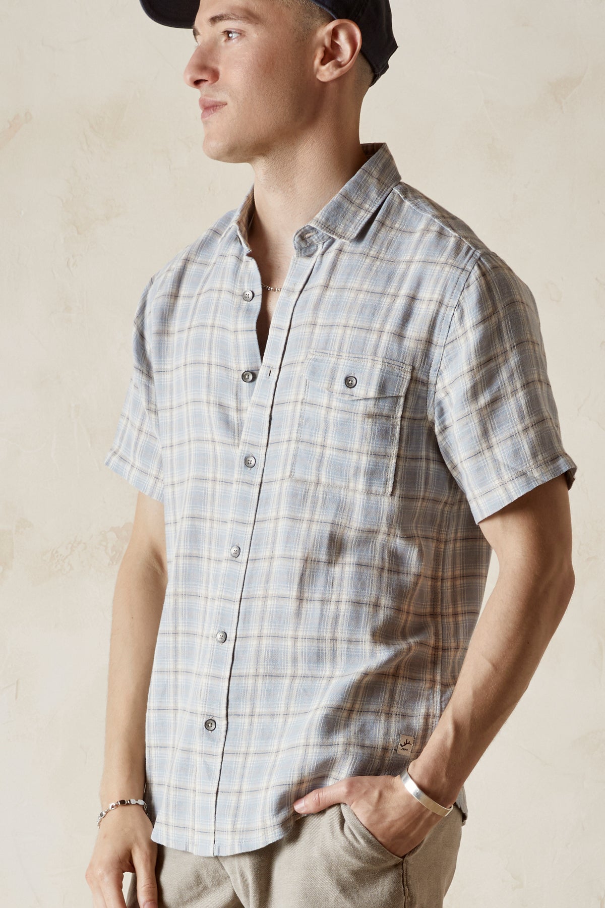 REED Cotton Linen Plaid Shirt