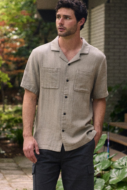ALEXANDER - HERRINGBONE CAMP SHIRT