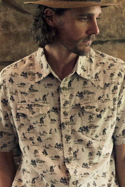 ARLINGTON - CROSSHATCH WESTERN PRINT SHIRT