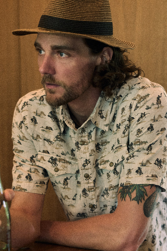 ARLINGTON - CROSSHATCH WESTERN PRINT SHIRT