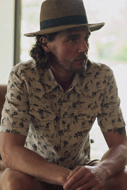 ARLINGTON - CROSSHATCH WESTERN PRINT SHIRT
