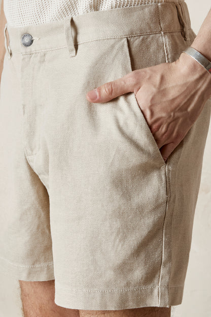 CALEB  Back Elastic Twill Short