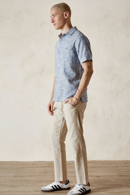 COHEN  Linen Rayon Stripe Shirt