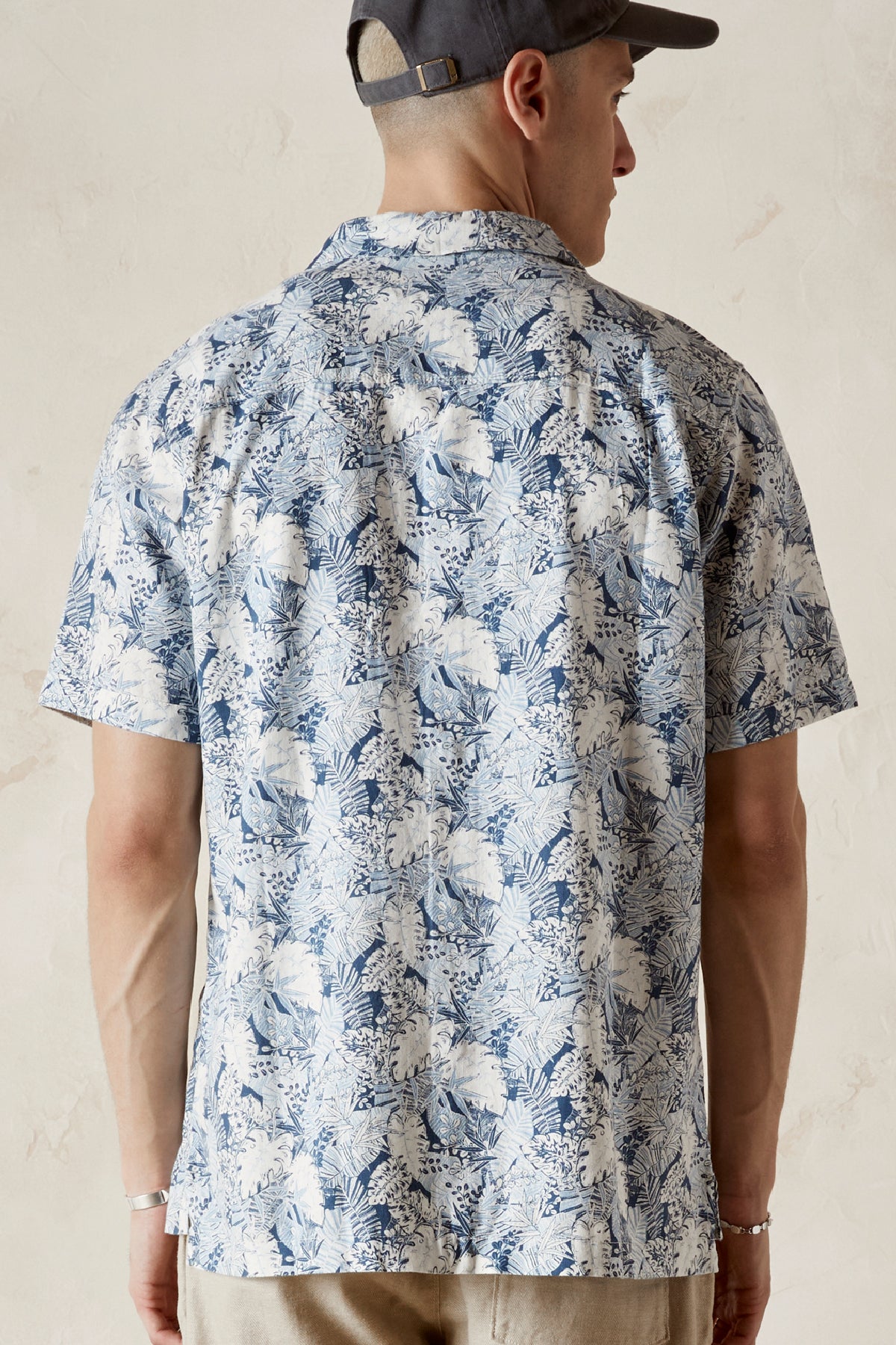 COSTA Printed Linen Rayon Camp Shirt