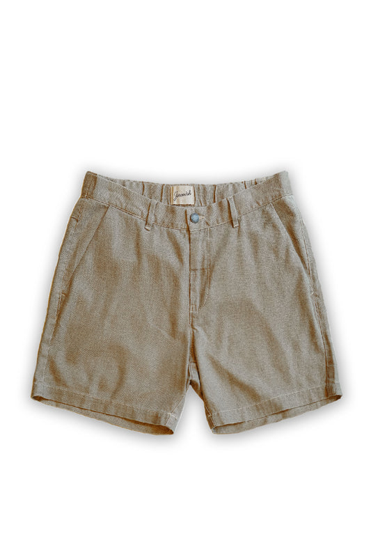 DRESDEN - LINEN COTTON HALF ELASTIC SHORT