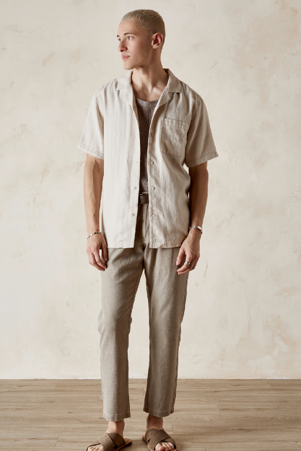 DIEGO Herringbone Camp Shirt