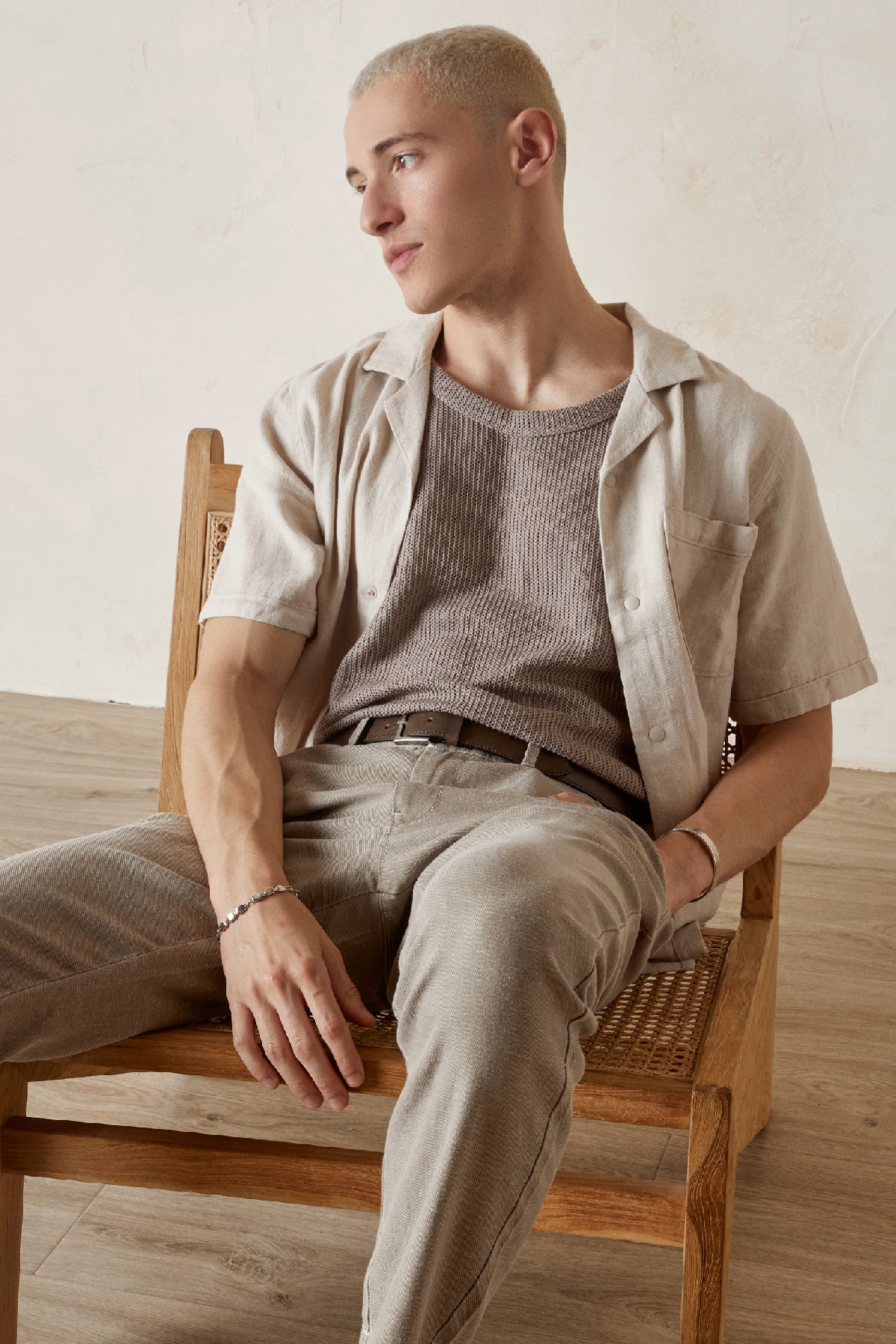 DIEGO Herringbone Camp Shirt