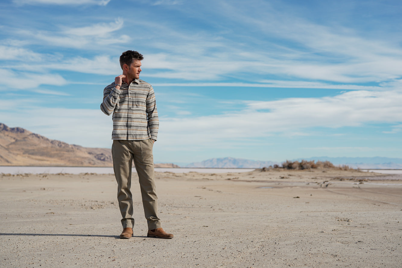 FRANCIS - BRUSHED HERRINGBONE STRIPE