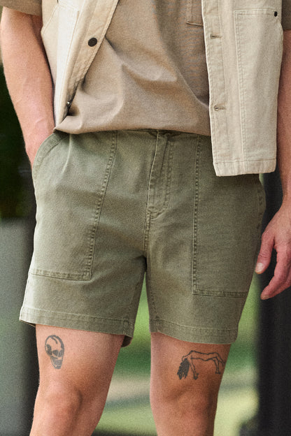 IAN - GARMENT OVERDYED CANVAS SHORT