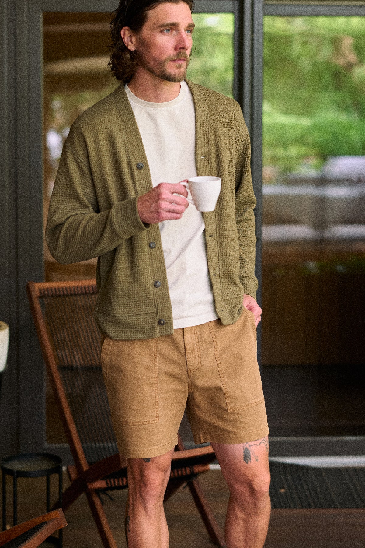 IAN - GARMENT OVERDYED CANVAS SHORT