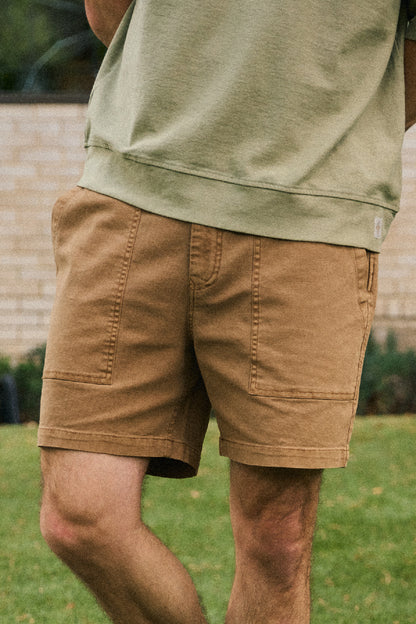 IAN - GARMENT OVERDYED CANVAS SHORT