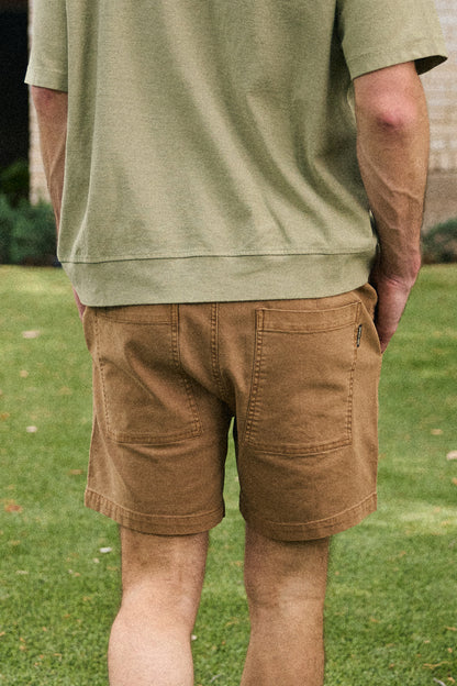 IAN - GARMENT OVERDYED CANVAS SHORT