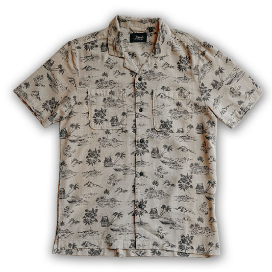 CADDO - COTTON CROSSHATCH OVERDYED PRINT CAMP