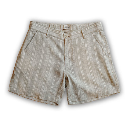 PORTER - POLY COTTON STRIPE HALF ELASTIC SHORT