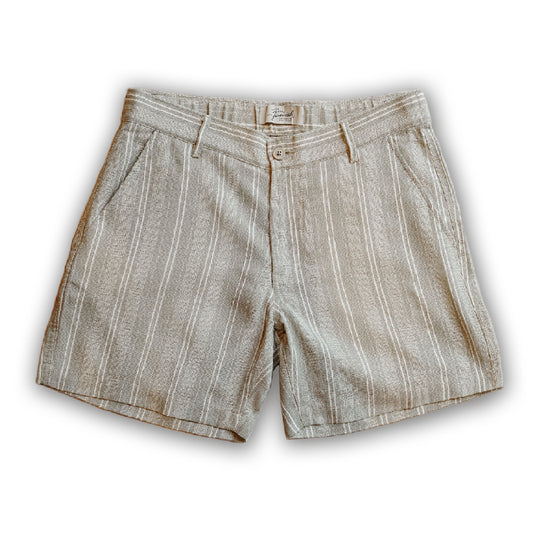PORTER - POLY COTTON STRIPE HALF ELASTIC SHORT