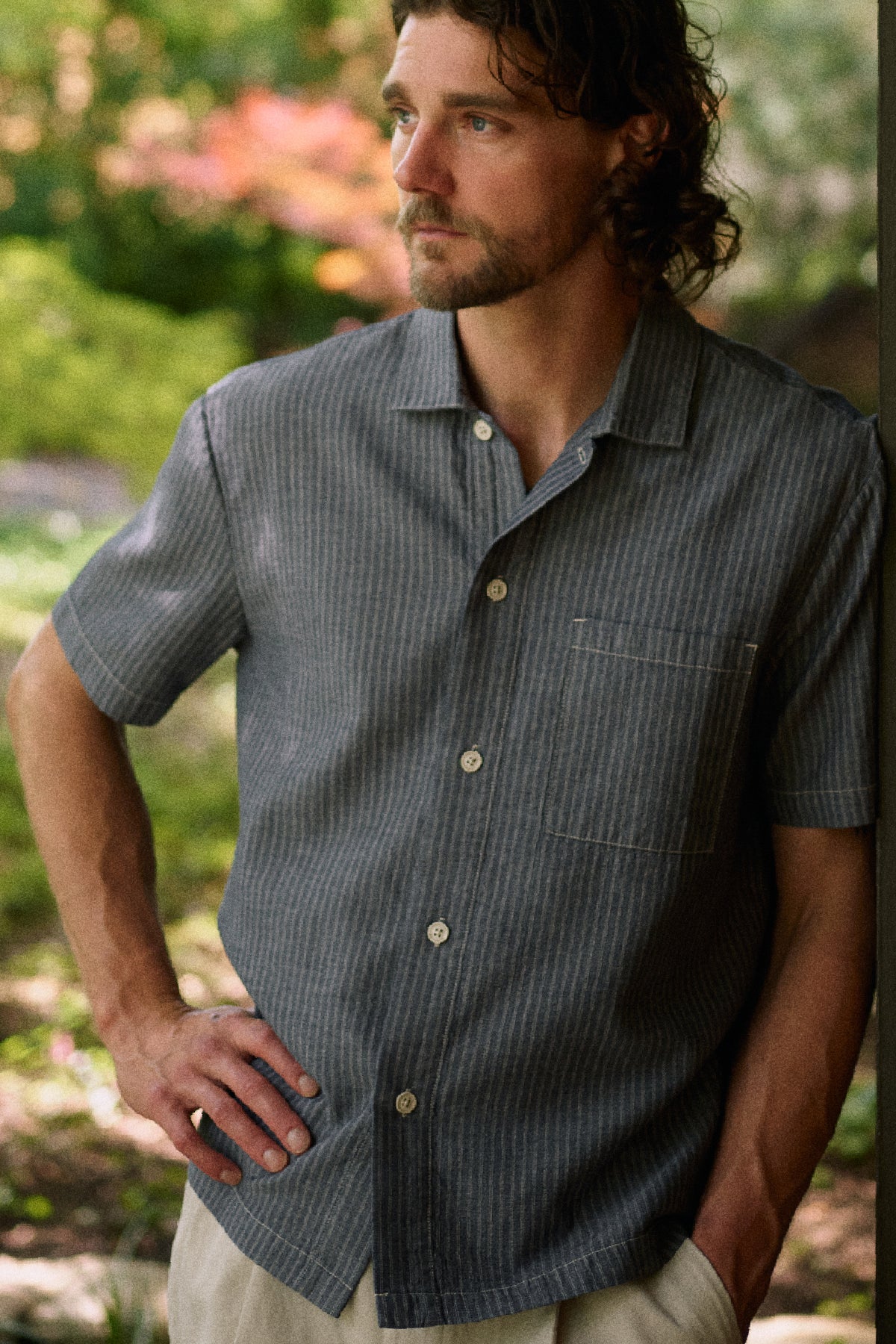 JOSEF - DOUBLE CLOTH STRIPE SHIRT
