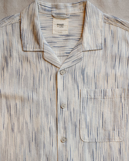 LAWTON - TEXTURED SLUB STRIPE CAMP SHIRT