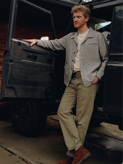CLARK - BUTTON FRONT STRETCH CHORE JACKET