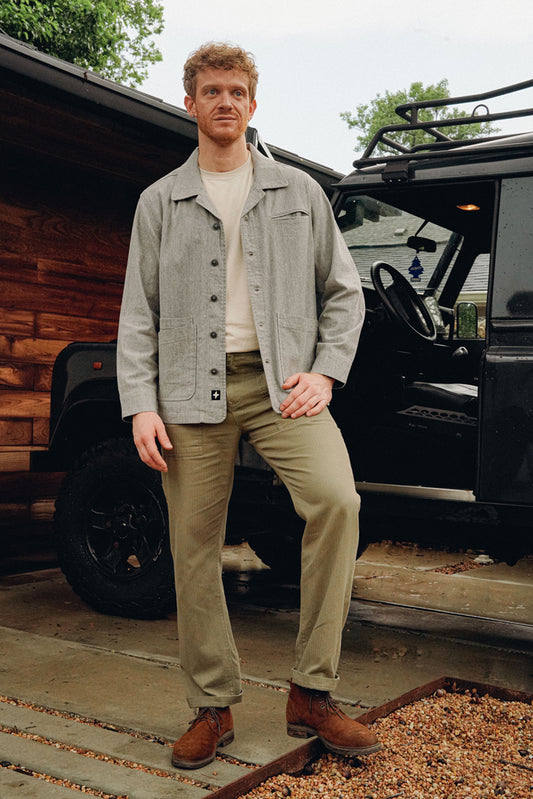 CLARK - BUTTON FRONT STRETCH CHORE JACKET