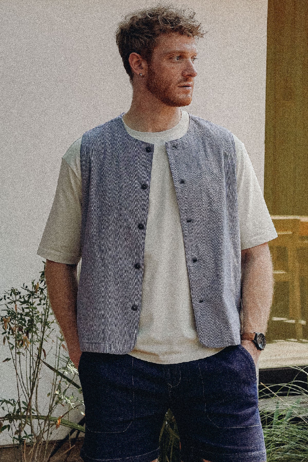 AERO - PINSTRIPE TEXTURED VEST