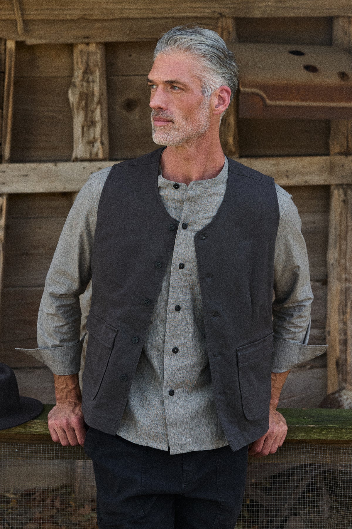 KANE - COTTON NYLON STRETCH TWILL VEST