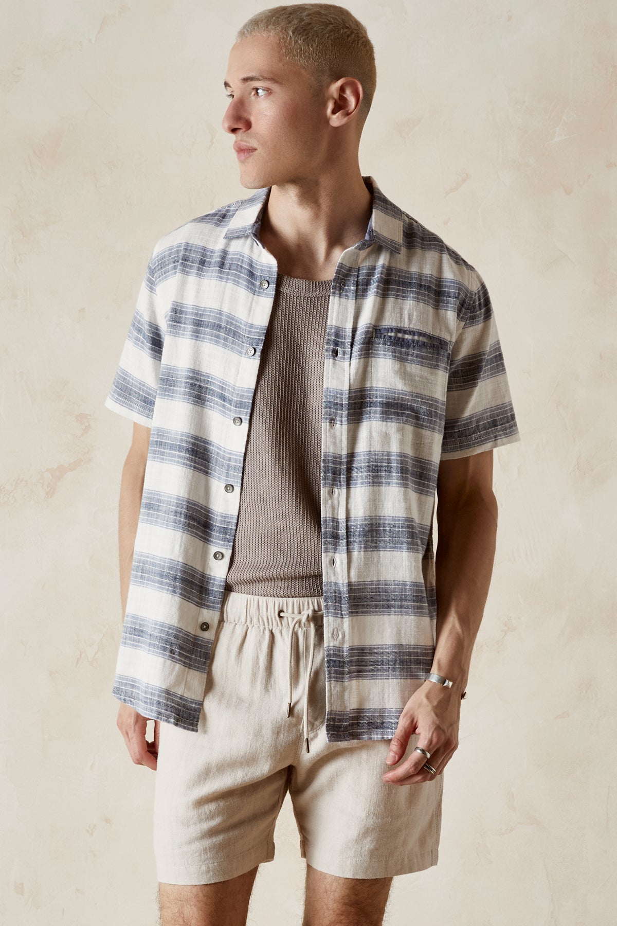 KLINE  Slub Twill Stripe Shirt