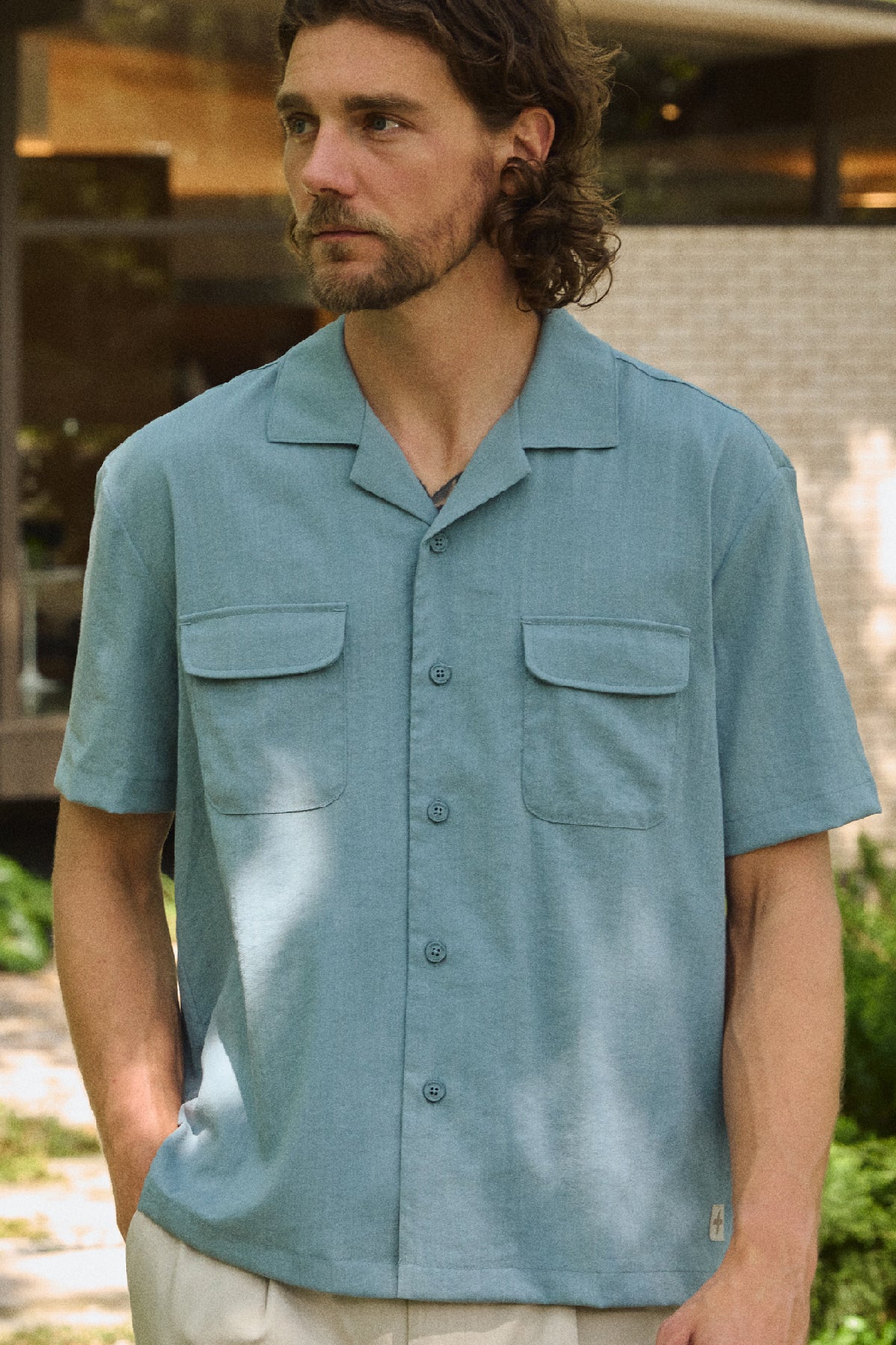 KNOLL - RAYON BLEND STRETCH CAMP SHIRT