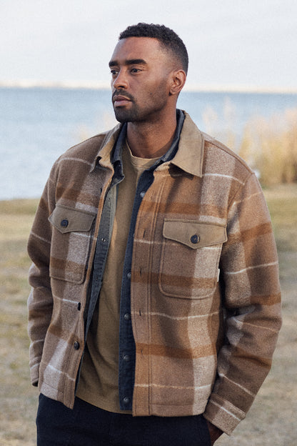 LARAMIE - PLAID SHERPA LINED JACKET