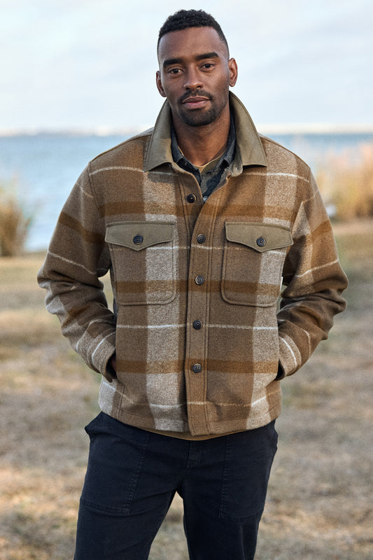 LARAMIE - PLAID SHERPA LINED JACKET