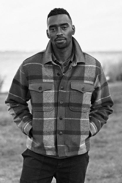 LARAMIE - PLAID SHERPA LINED JACKET