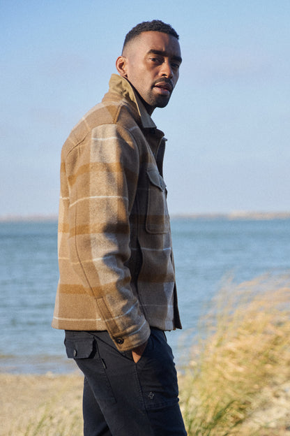 LARAMIE - PLAID SHERPA LINED JACKET